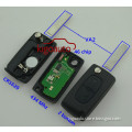0536 models flip remote key 2 button VA2 434Mhz with ID46 chip for Peugeot 207 307 308